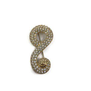 SWAROVSKI Swan Signed Clear Crystal Brooch